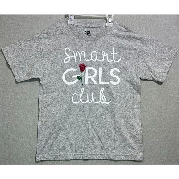 Women Smart Girl Club T-Shirt Tee Size Medium Short Sleeve Cotton White Shirt, M - Picture 1 of 5